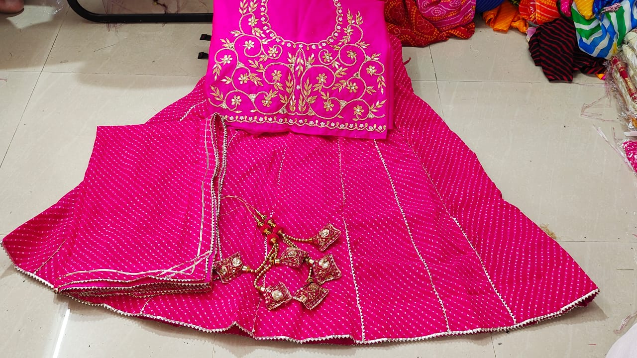 Kayatri New Pure CYC Georgette Gota Bijiya Work Lehenga
