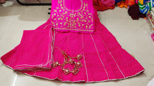 Kayatri New Pure CYC Georgette Gota Bijiya Work Lehenga