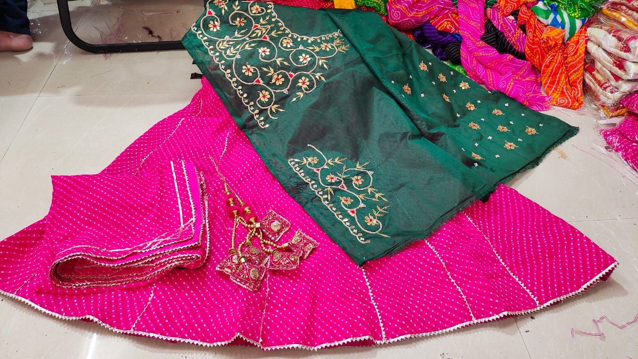 Kayatri New Pure CYC Georgette Gota Bijiya Work Lehenga