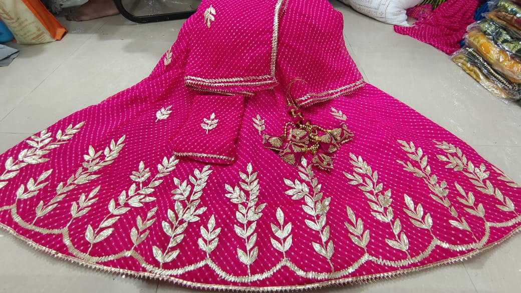 Kayatri New CYC Georgette Heavy Gotapatti Work Lehenga