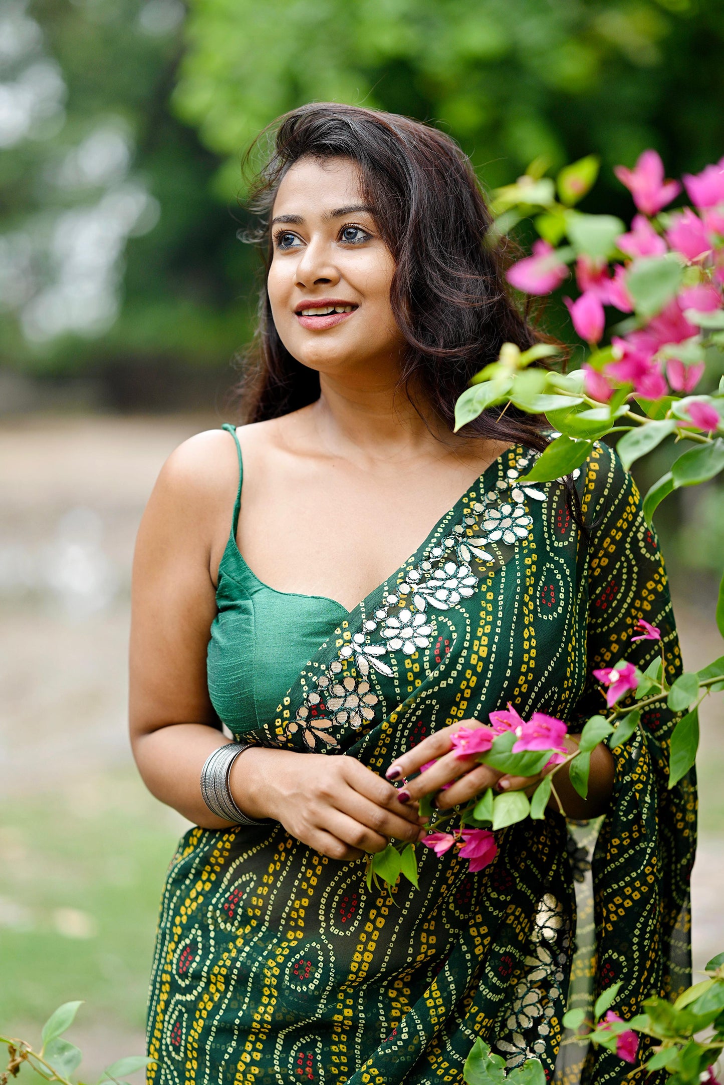 Kayatri New Viscose Georgette Bandhani Style Saree
