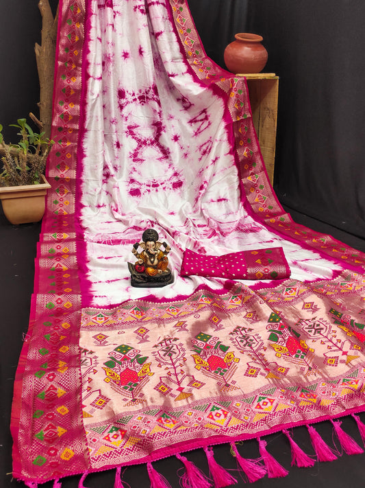 Kayatri New Shibori Print Paithani Silk Saree