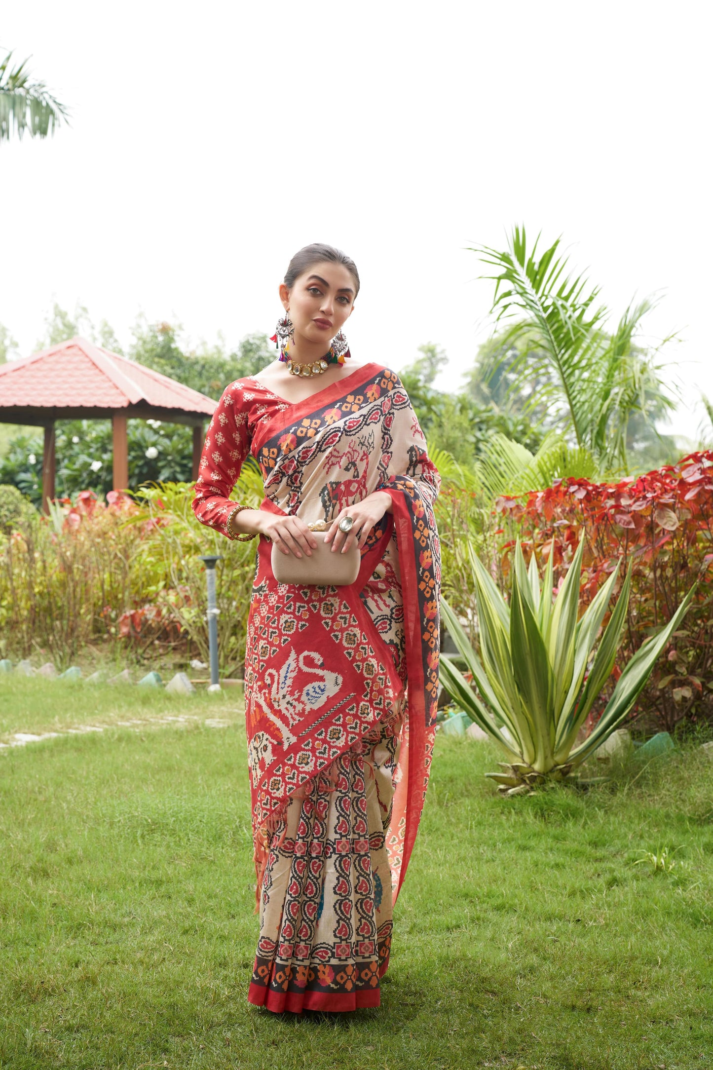 Kayatri New Tussar Silk Patola Print Saree