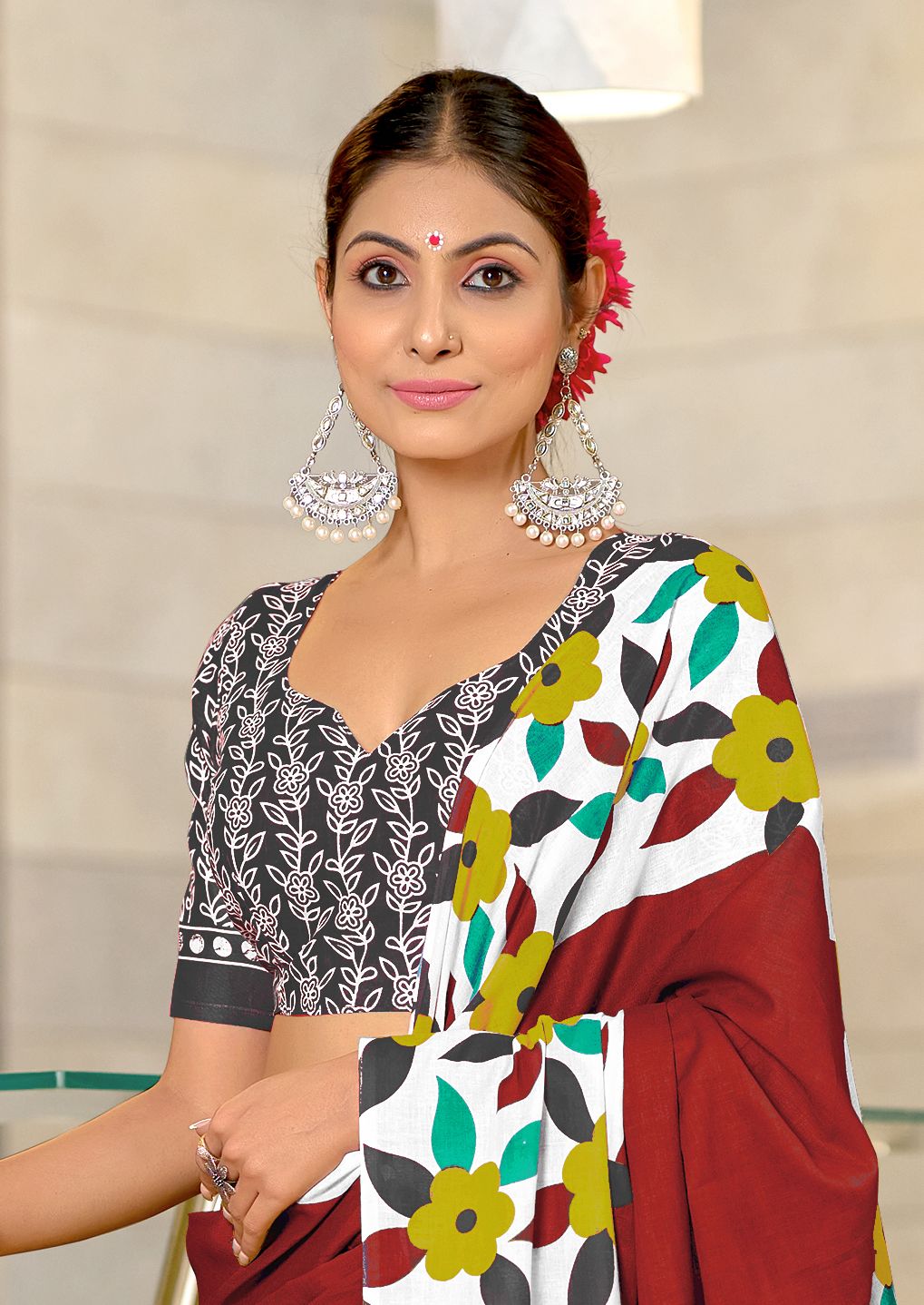 Kayatri New Soft Pure Cotton Printed Saree