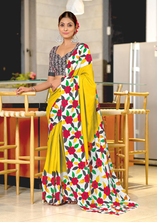 Kayatri New Soft Pure Cotton Printed Saree