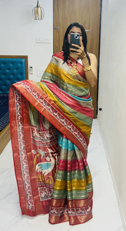 Kayatri New Silk Fabric Zari Weaving Saree