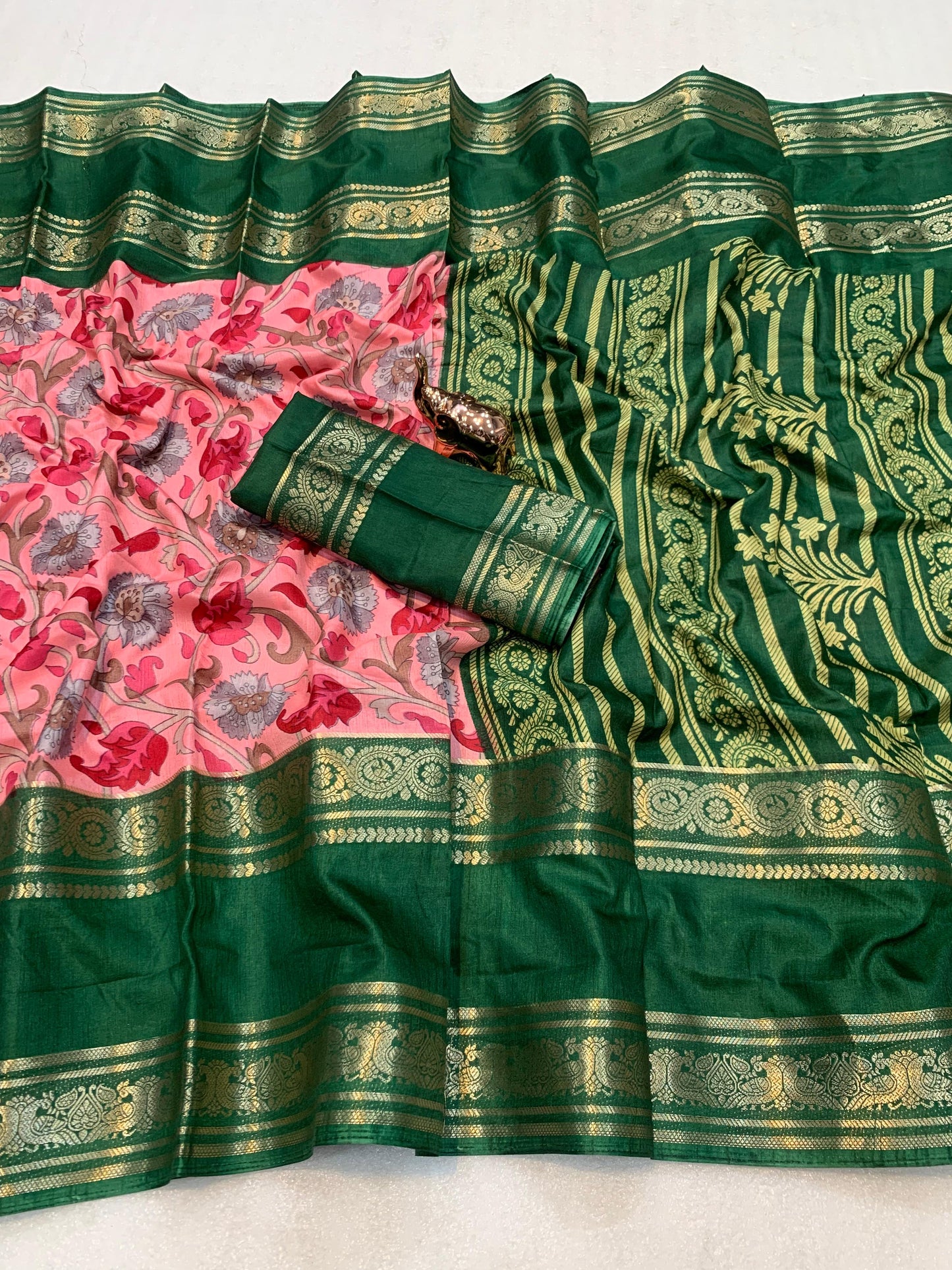 Kayatri New Soft Silk Kalamkari Print Saree