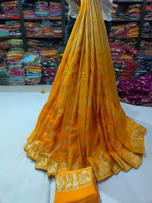 Kayatri New Pure Dola Radian Silk Zari Saree