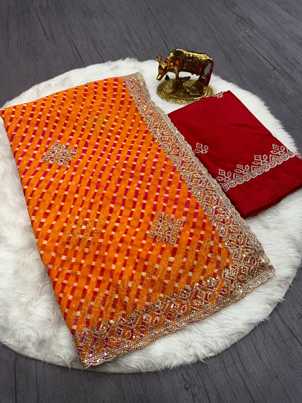 Kayatri New Premium Georgette Leheriya Style Saree