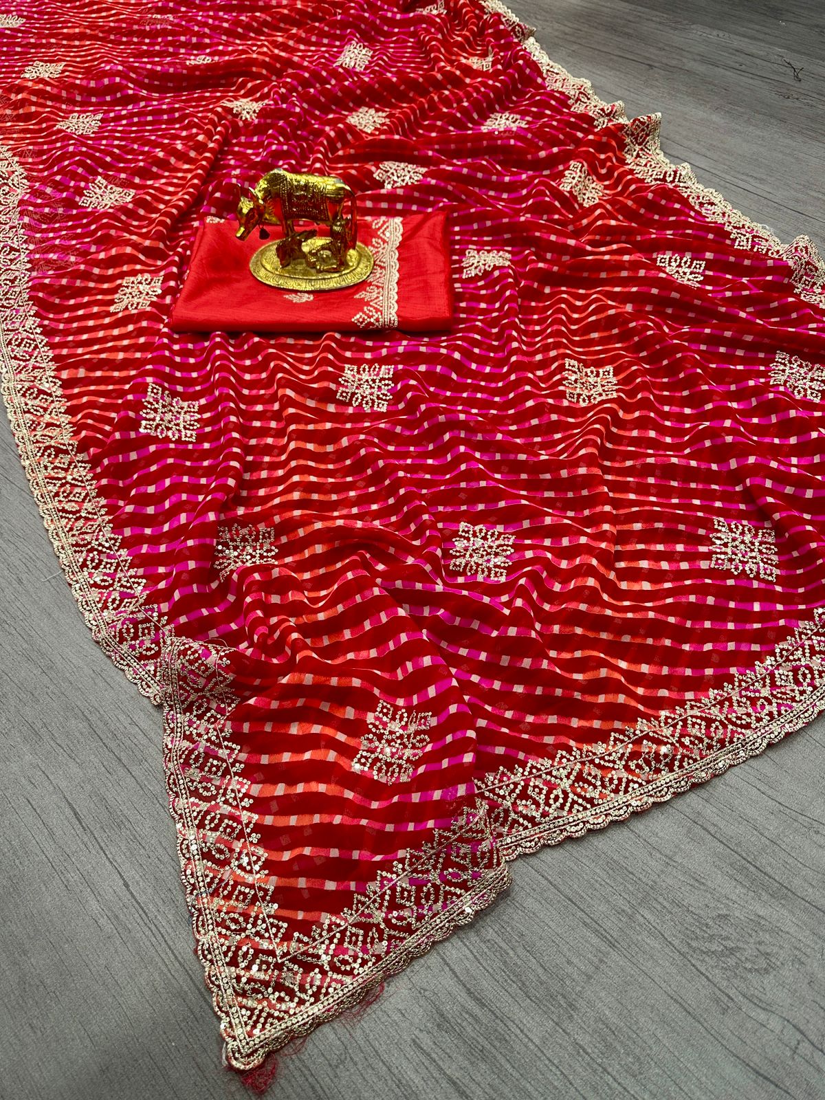 Kayatri New Premium Georgette Leheriya Style Saree