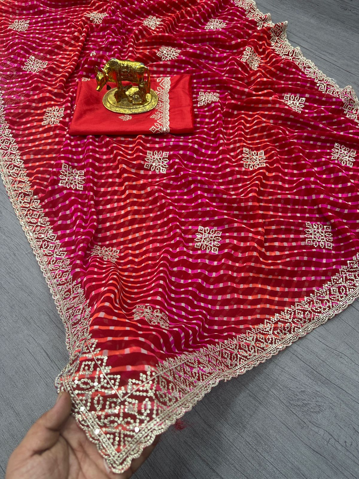 Kayatri New Premium Georgette Leheriya Style Saree