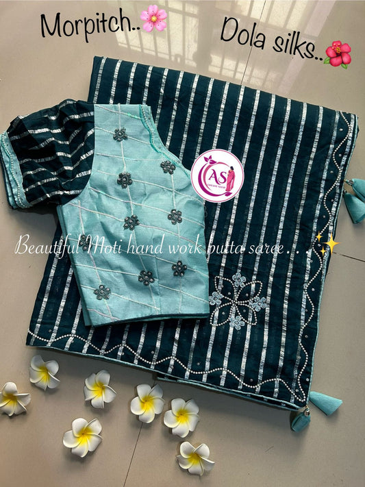 Kayatri New Chanderi Dola Silk Handwork Saree