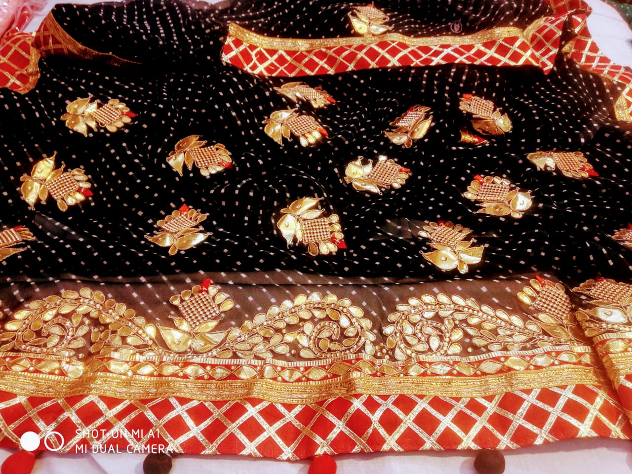 Kayatri New 60 Grm Georgette Hand Gotapatti Work Saree