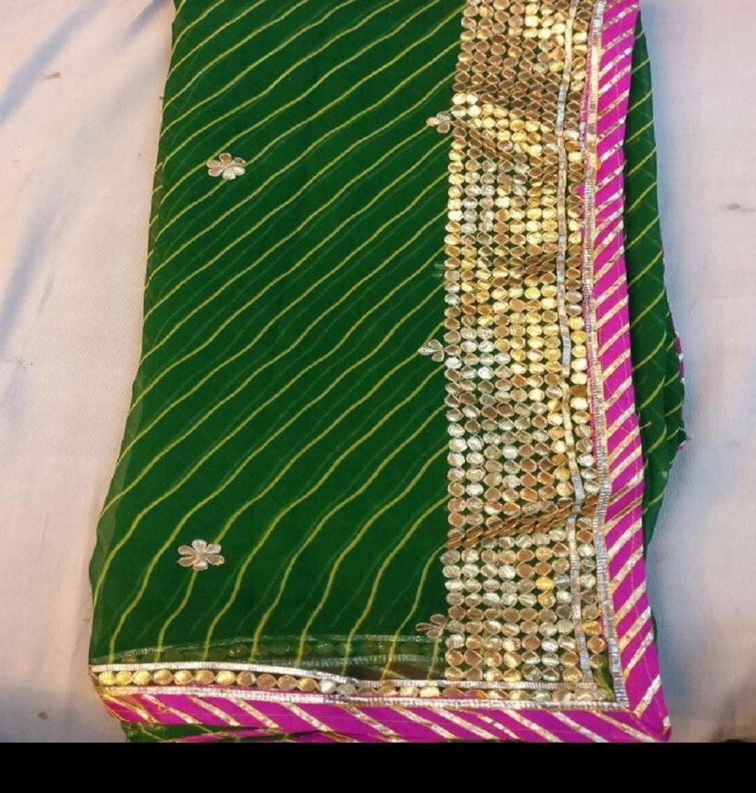 Kayatri New 60 Grm Georgette Hand Gotapatti Work Saree