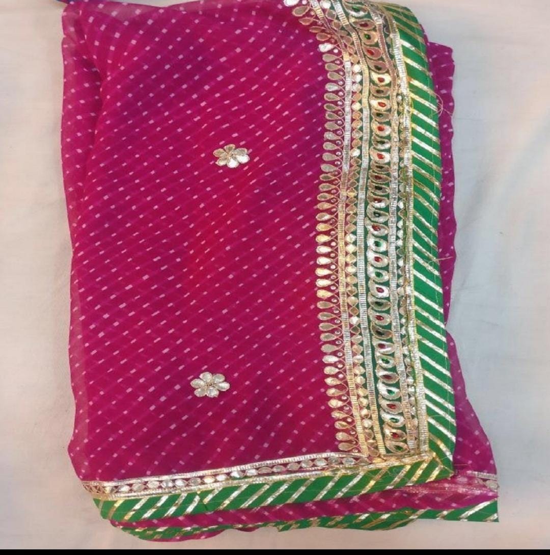Kayatri New 60 Grm Georgette Hand Gotapatti Work Saree