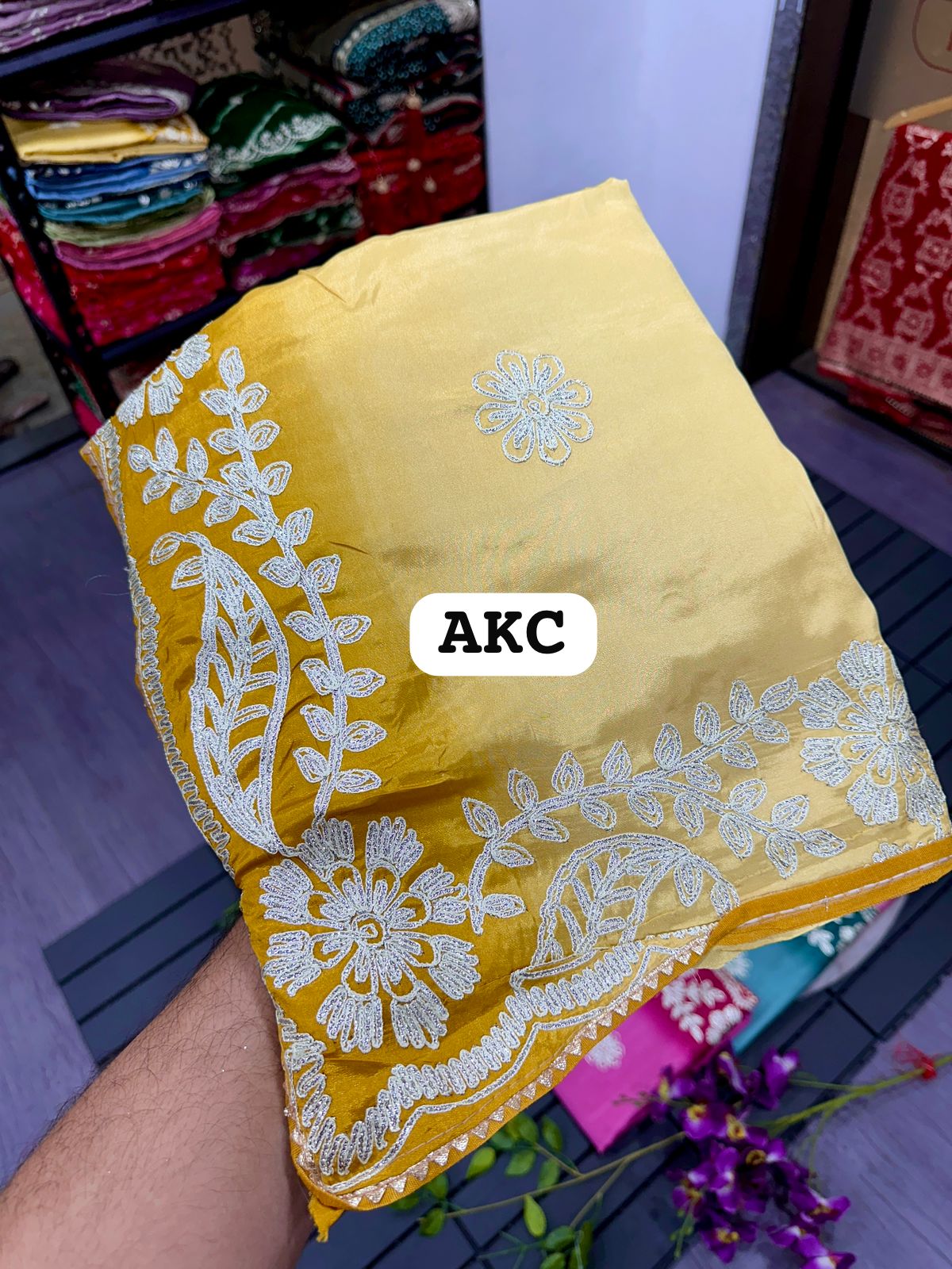 Kayatri New Pure Soft Chinon Silk Saree