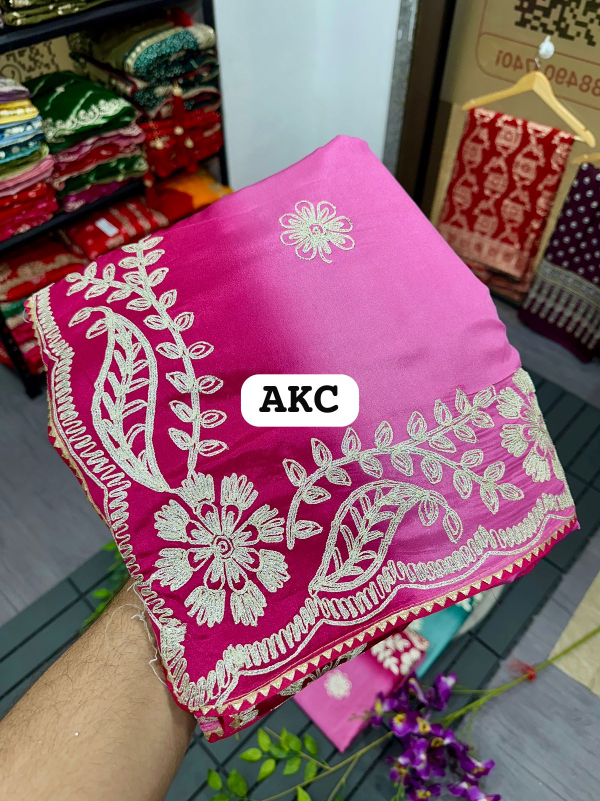 Kayatri New Pure Soft Chinon Silk Saree