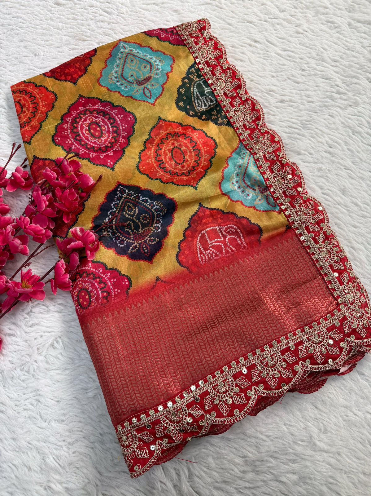 Kayatri New Banarasi Dola Sequence Embroidery Saree
