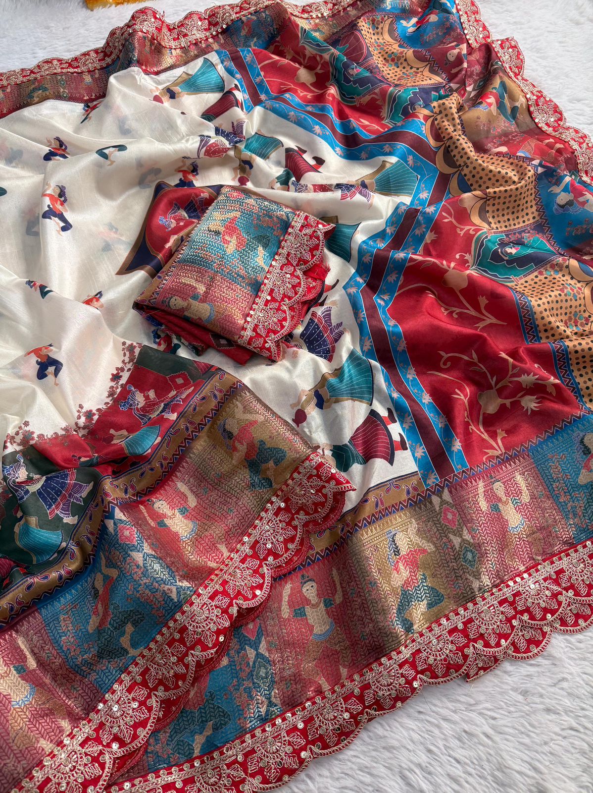 Kayatri New Banarasi Dola Sequence Embroidery Saree