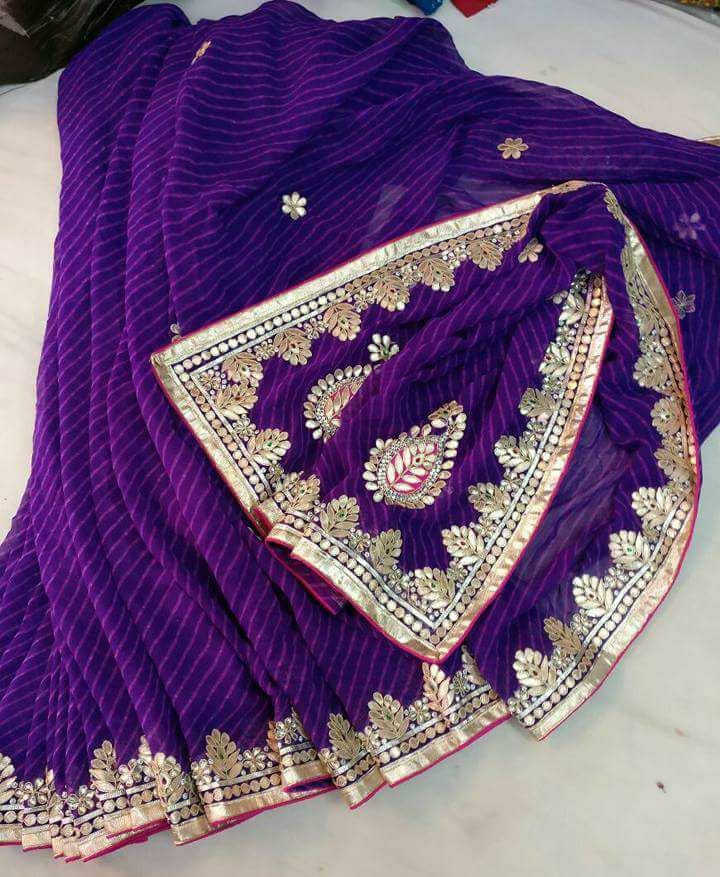 Kayatri New Mothra Leheriya Bandhej Saree