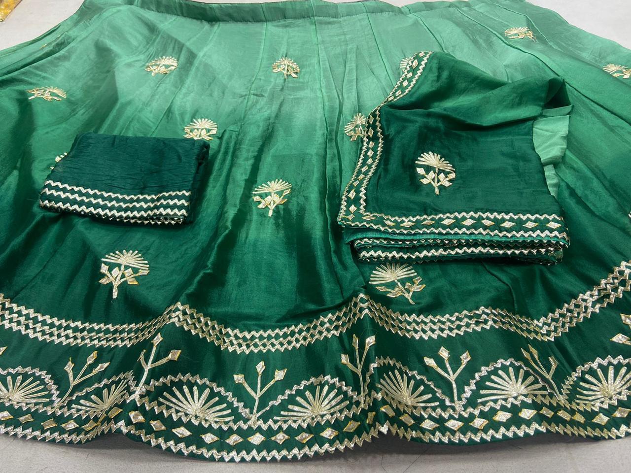 Kayatri New Pure Chinon Gotapatti Work Saree