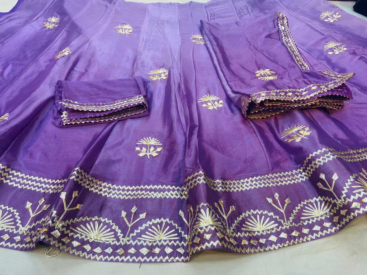 Kayatri New Pure Chinon Gotapatti Work Saree