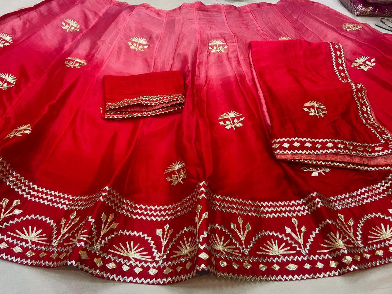 Kayatri New Pure Chinon Gotapatti Work Saree