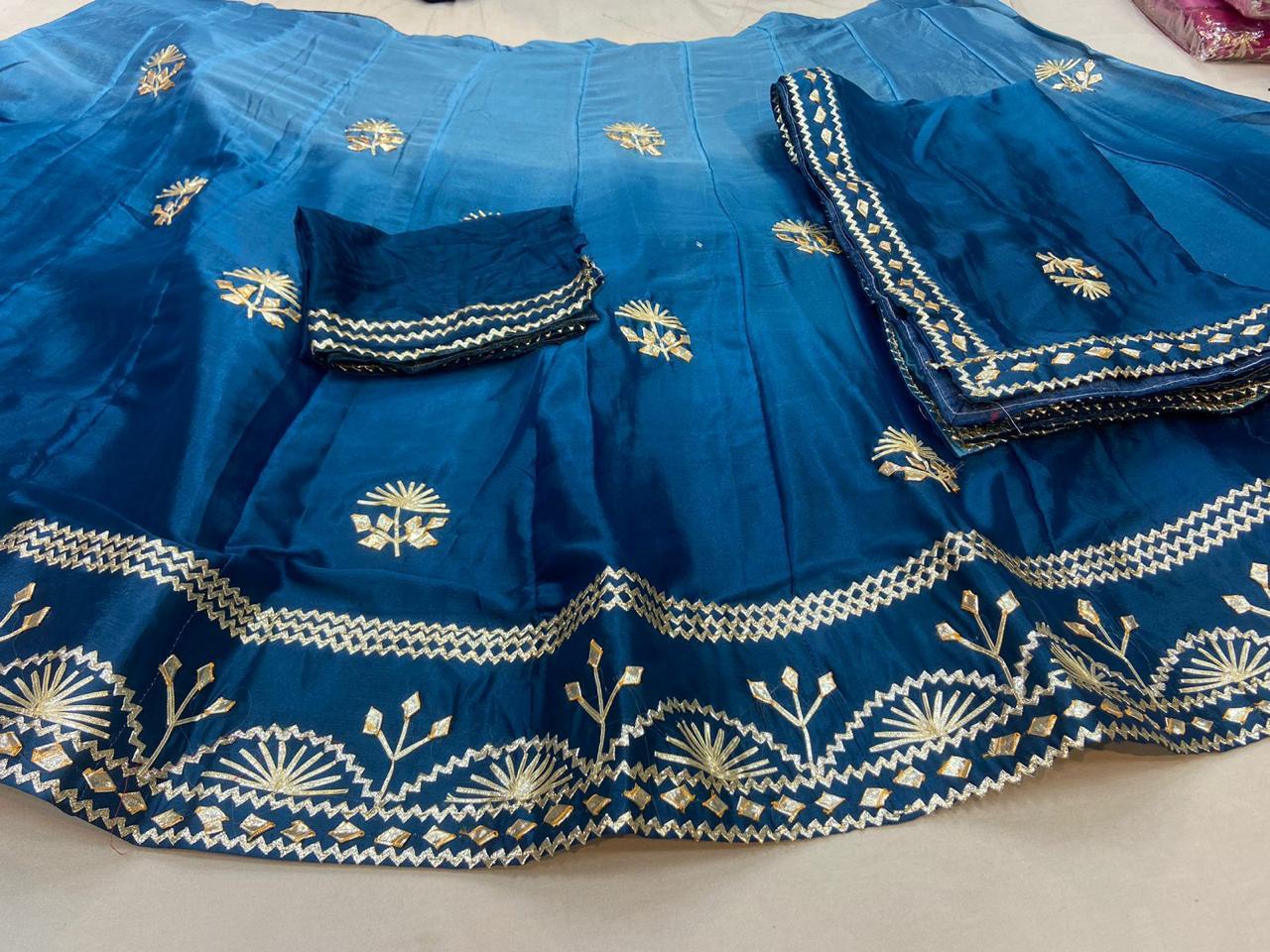 Kayatri New Pure Chinon Gotapatti Work Saree