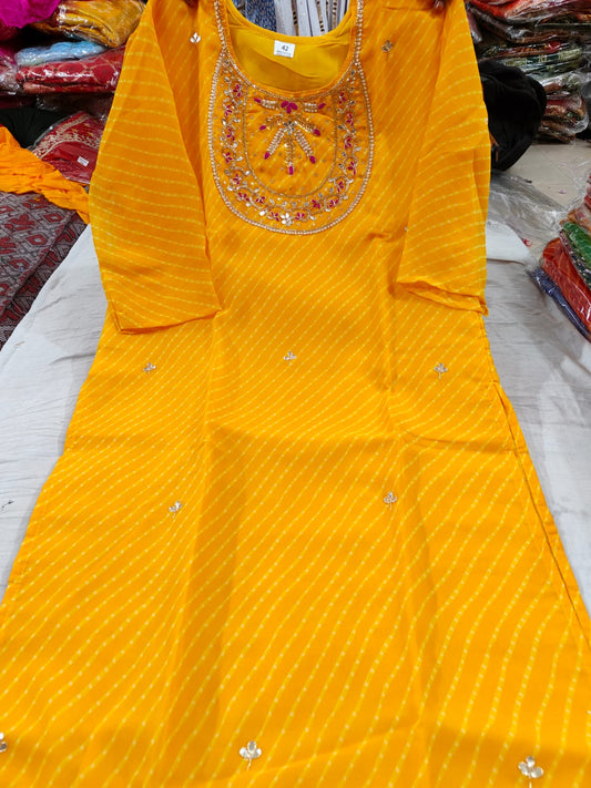 Kayatri New 60 Grm Georgette Hand Gotapatti Work Kurti