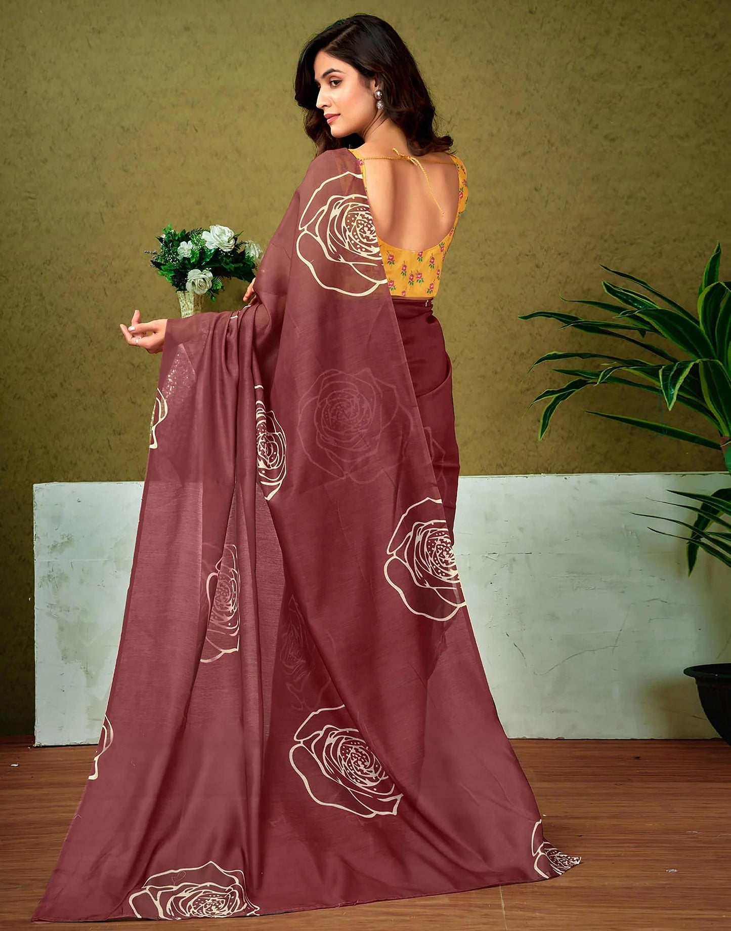 Kayatri New Soft Pure Cotton Flower Print Saree