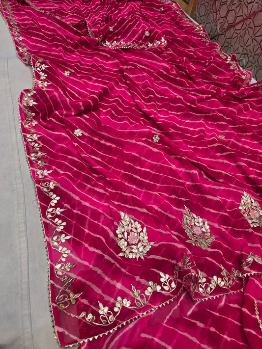 Kayatri New Pure CYC Georgette Gotapatti Saree