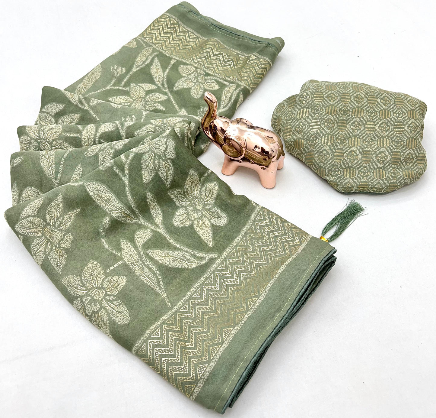 Kayatri New Viscose Georgette Foil Print Saree