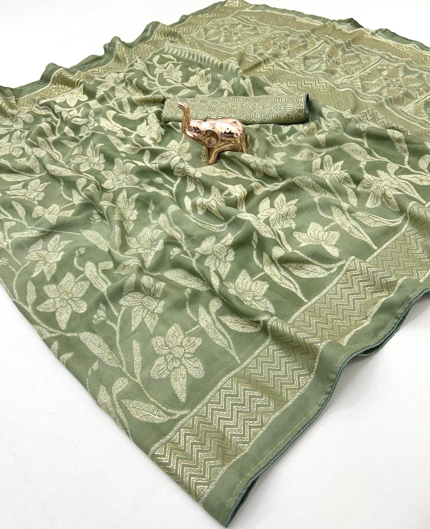 Kayatri New Viscose Georgette Foil Print Saree