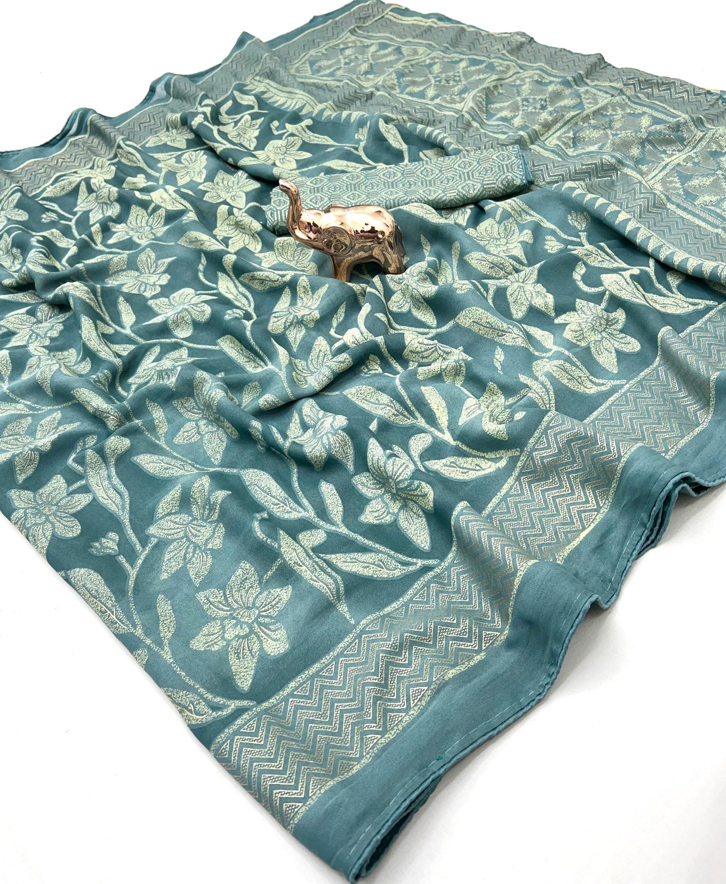 Kayatri New Viscose Georgette Foil Print Saree