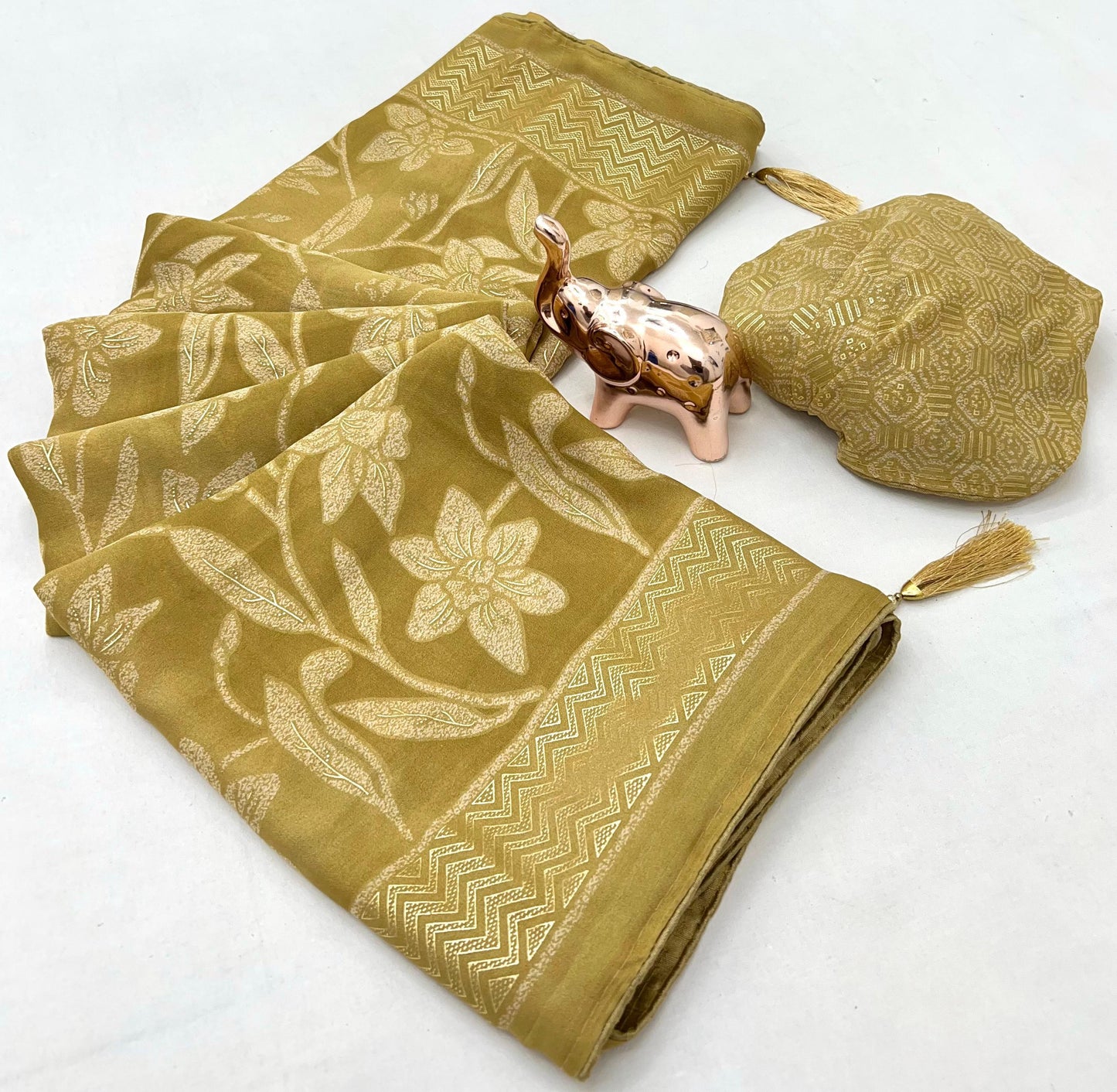 Kayatri New Viscose Georgette Foil Print Saree
