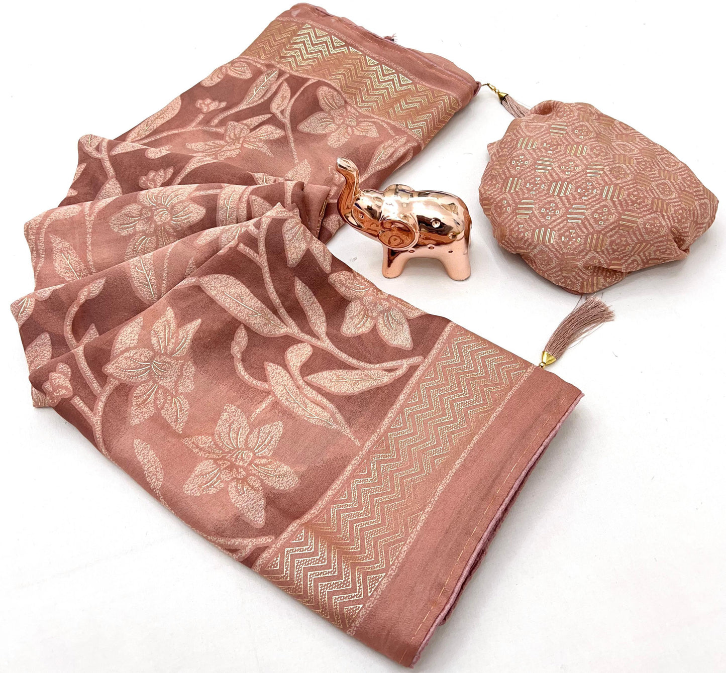 Kayatri New Viscose Georgette Foil Print Saree