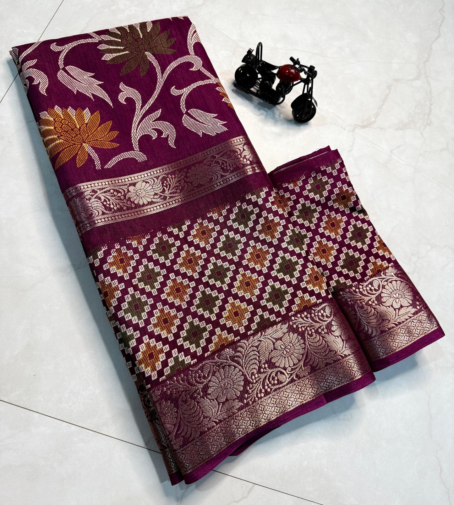 Kayatri New Pure Dola Silk Jackard Border Saree