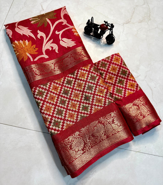 Kayatri New Pure Dola Silk Jackard Border Saree
