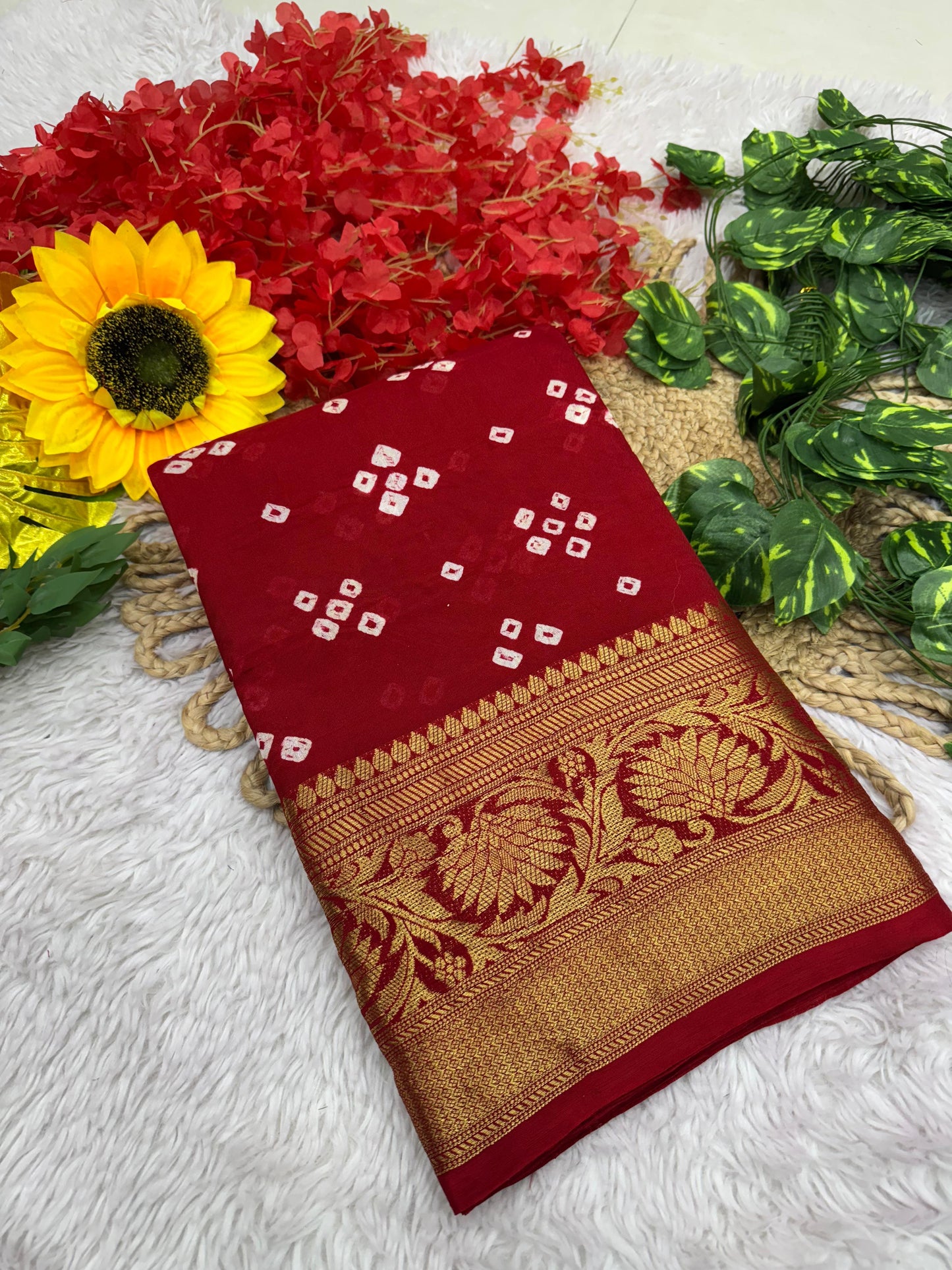 Kayatri New Cotton Silk Hand Daing Saree