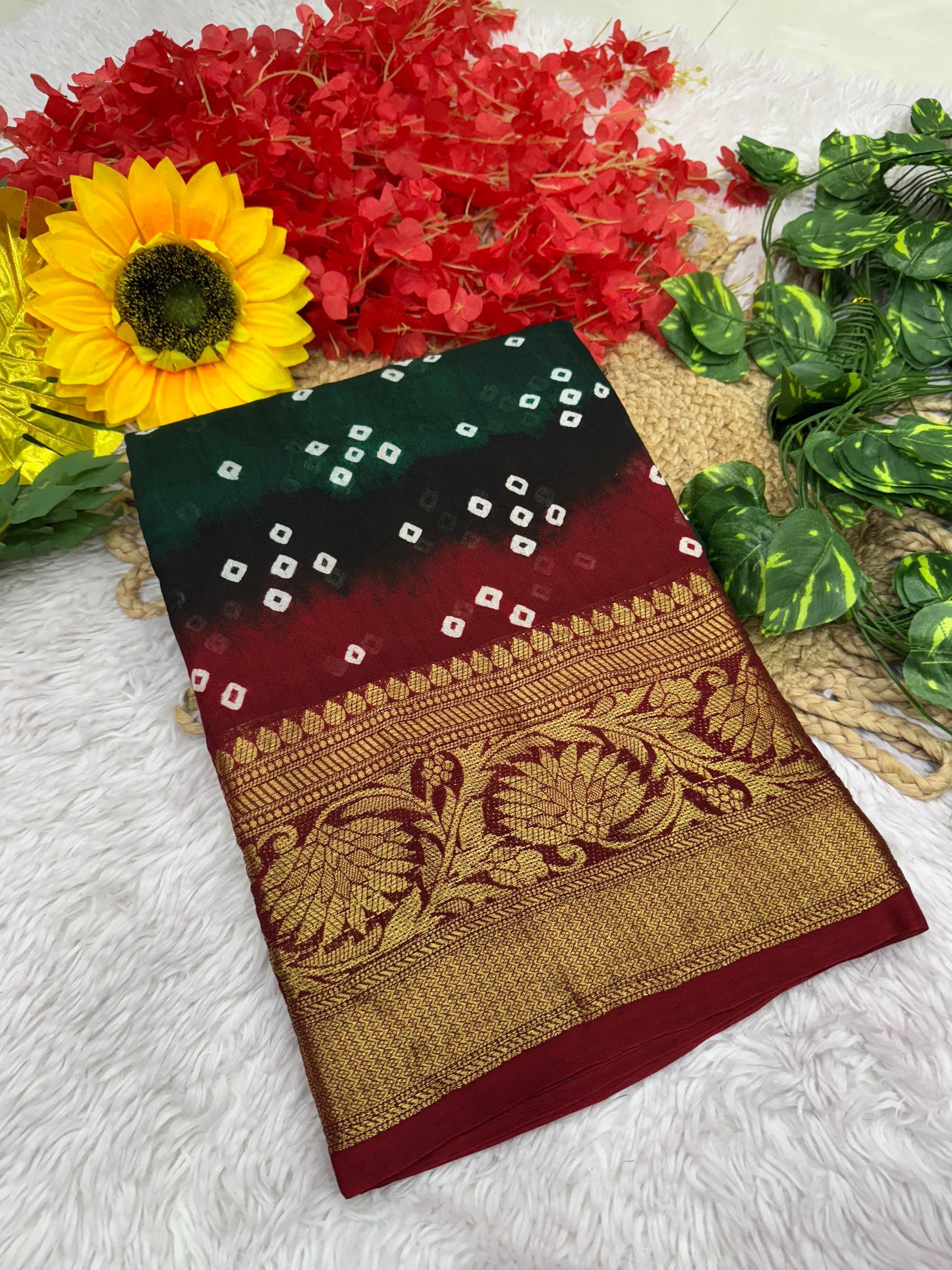 Kayatri New Cotton Silk Hand Daing Saree