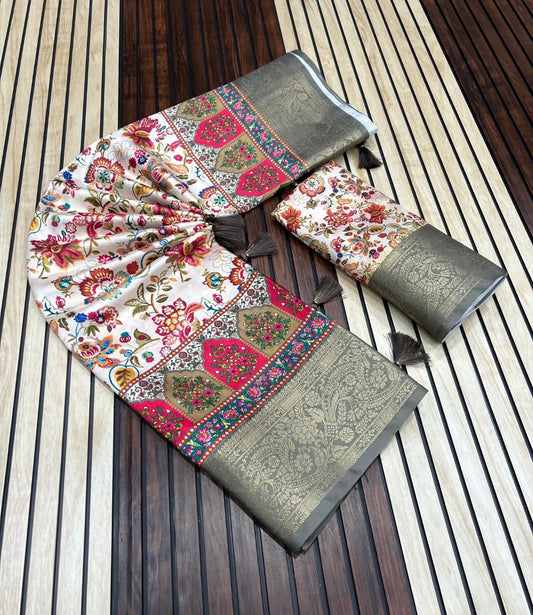 Kayatri New Pure Tussar Silk Digital Print Saree