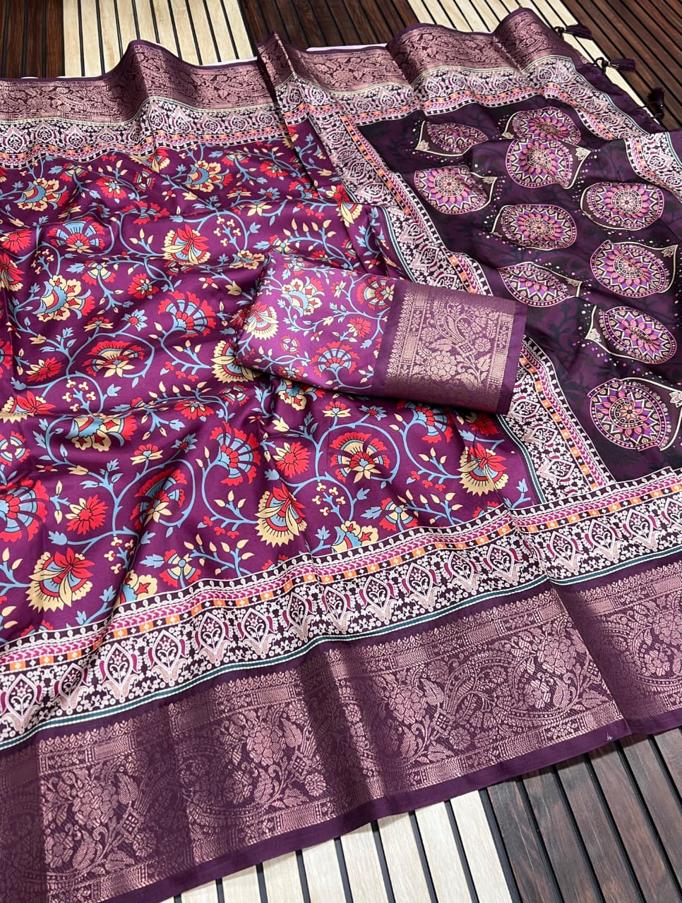 Kayatri New Pure Tussar Silk Digital Print Saree