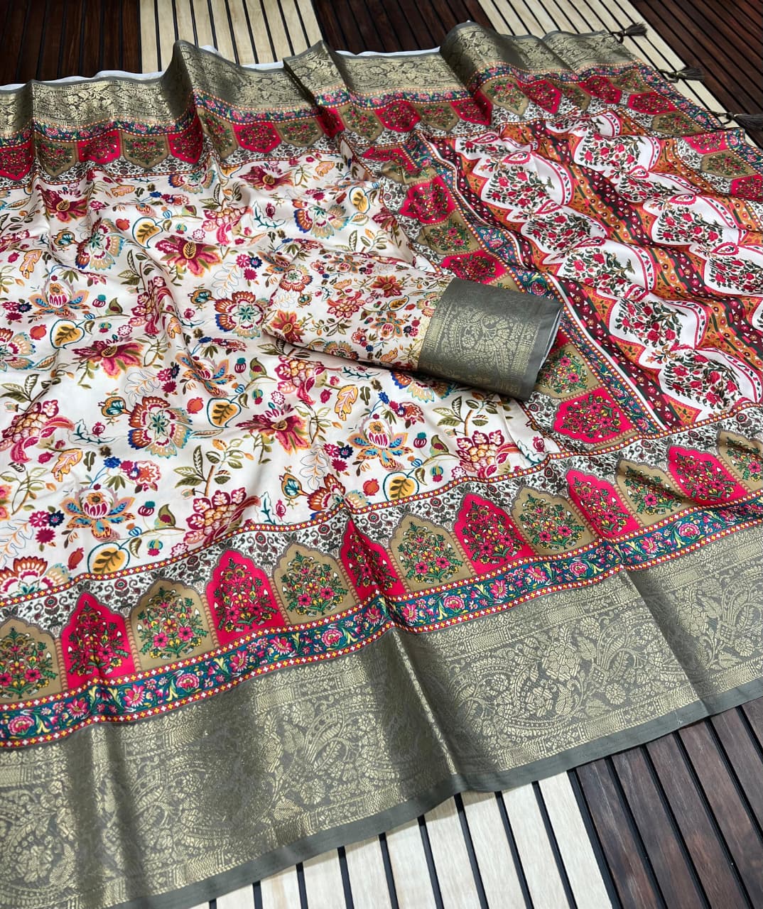 Kayatri New Pure Tussar Silk Digital Print Saree