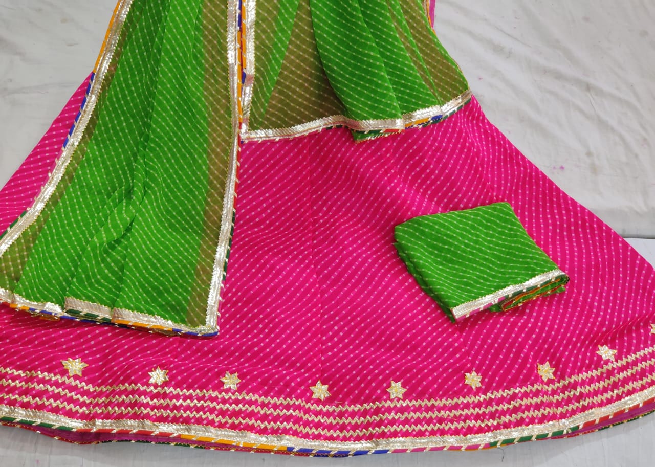 Kayatri New Pure CYC Georgette Kacha Gotapatti Work Lehenga
