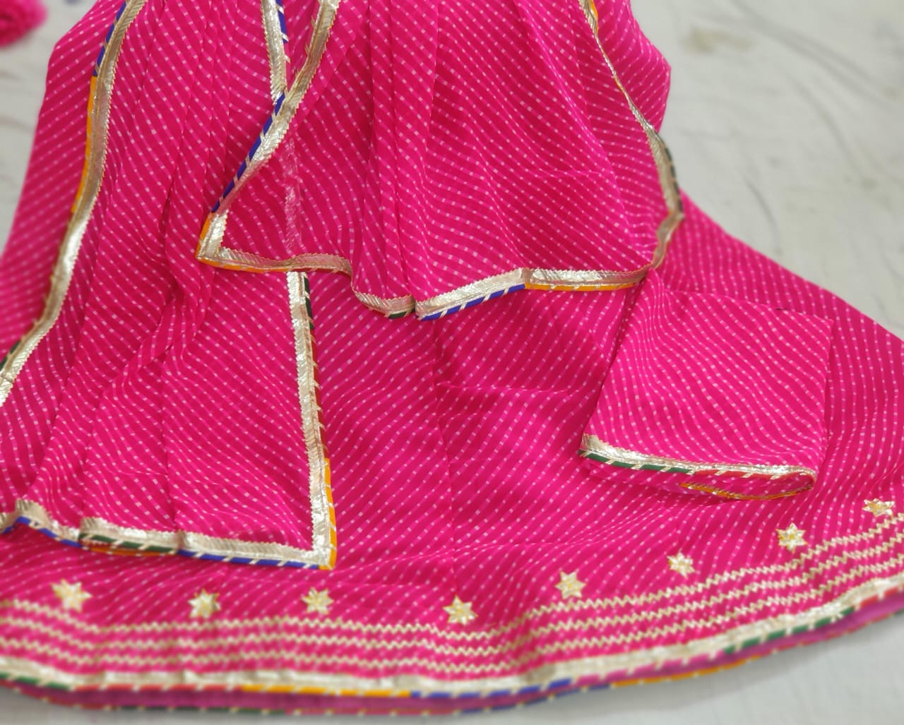 Kayatri New Pure CYC Georgette Kacha Gotapatti Work Lehenga