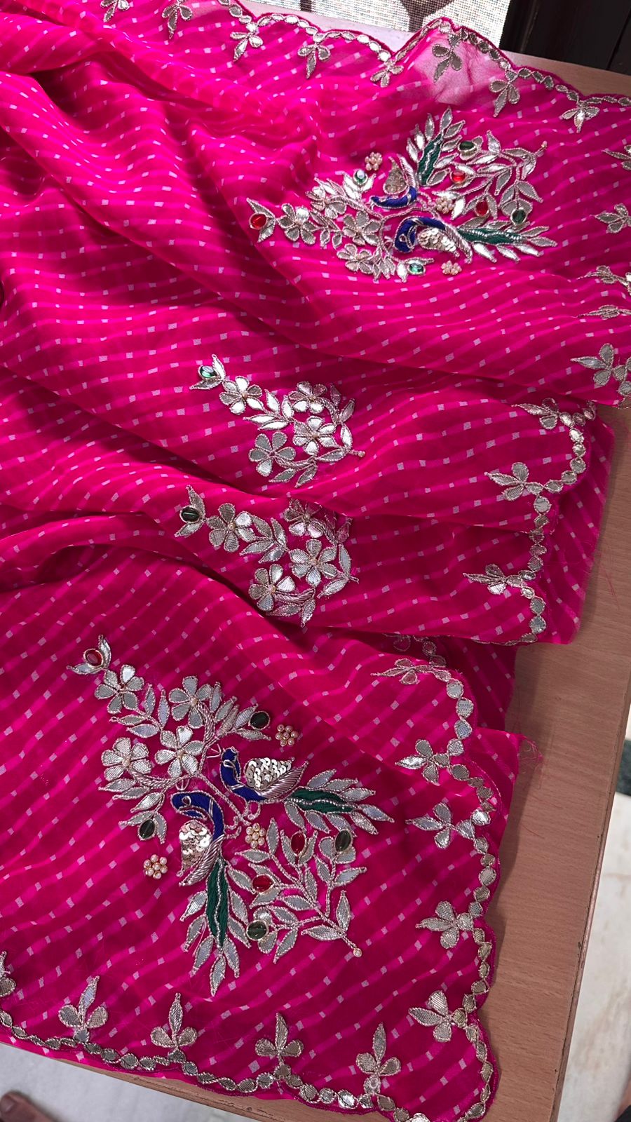Kayatri New 60 Grm Georgette Hand Gotapatti Work Saree