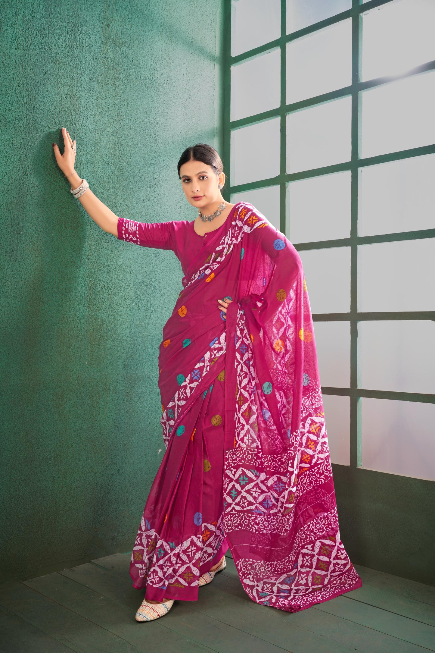 Kayatri New Soft Pure Cotton Block Print Saree
