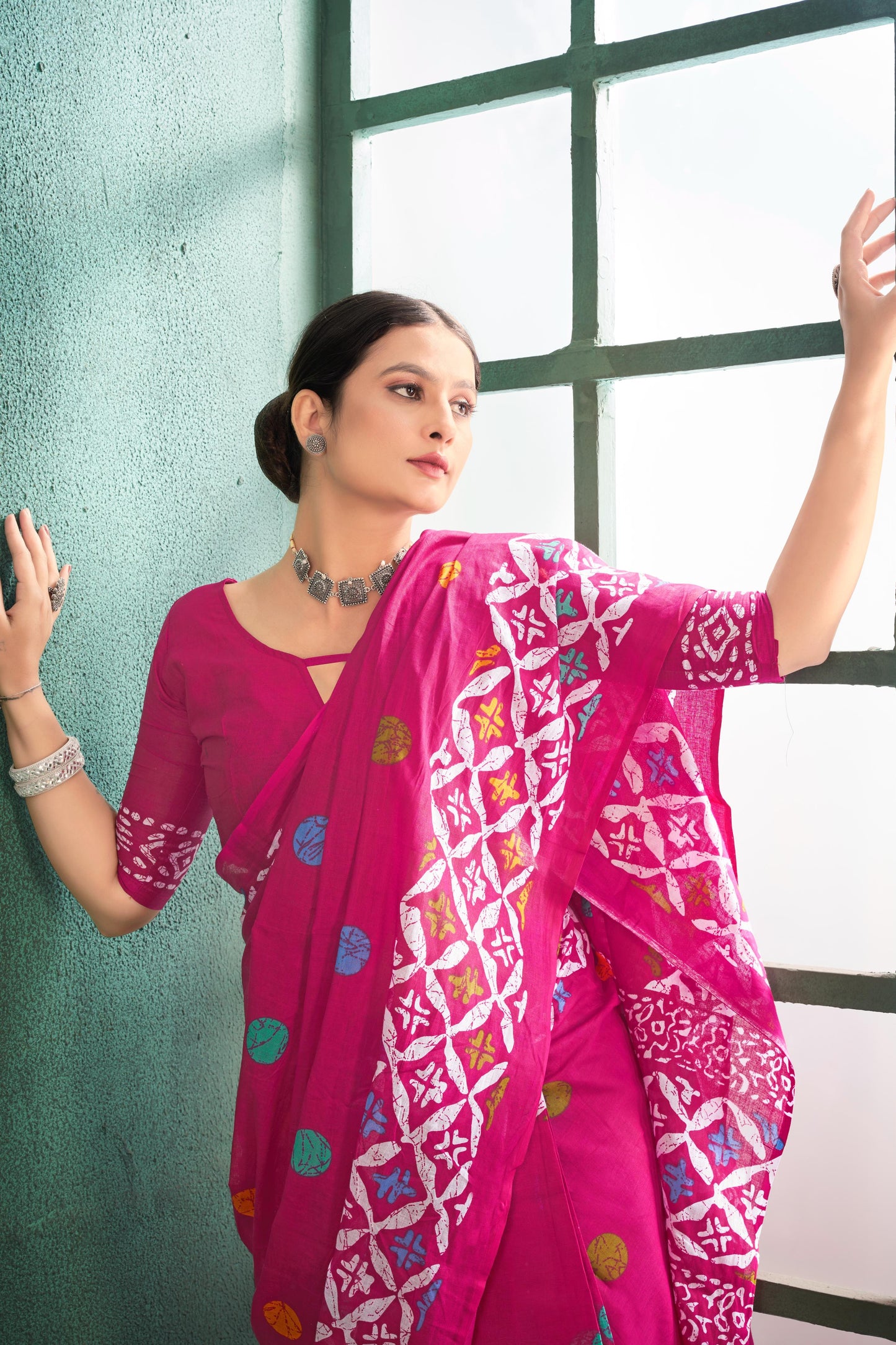 Kayatri New Soft Pure Cotton Block Print Saree