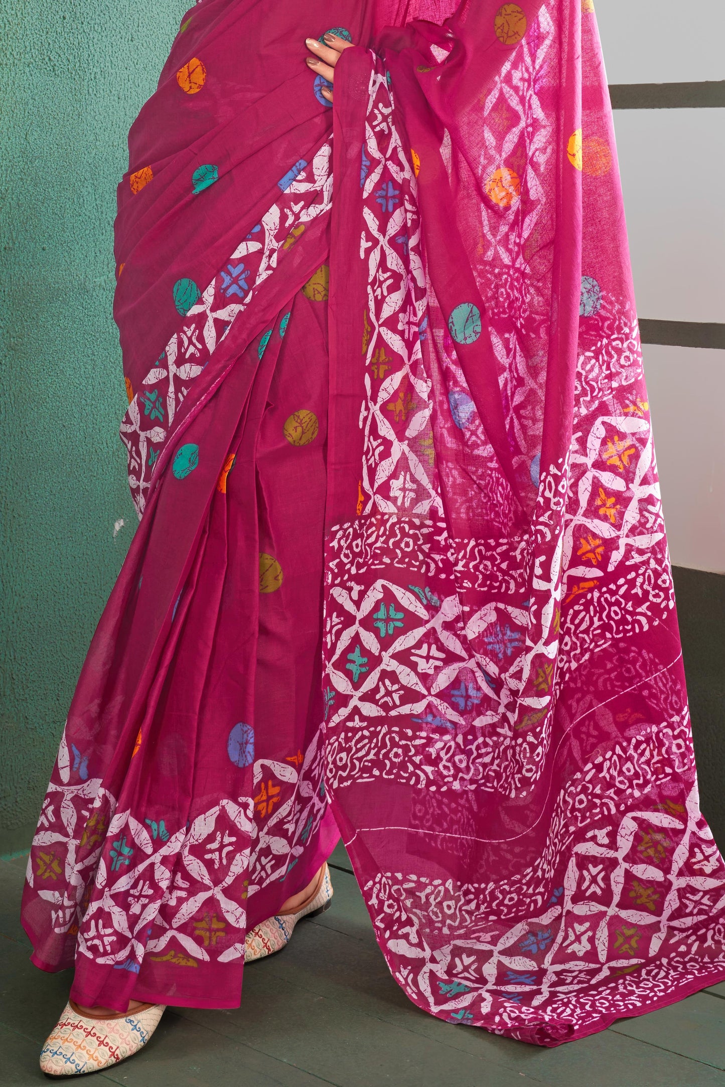 Kayatri New Soft Pure Cotton Block Print Saree