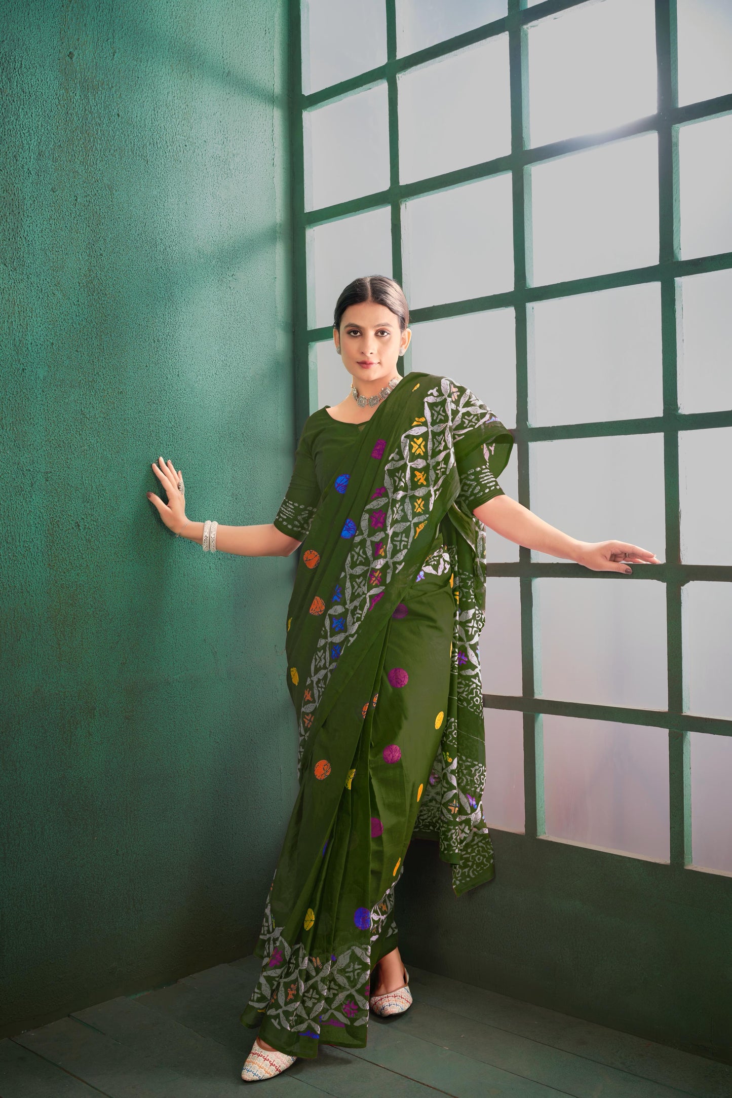 Kayatri New Soft Pure Cotton Block Print Saree